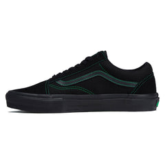 Vans Skate Old Skool Shoes - Black/Black/Green