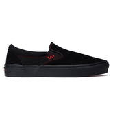 Vans Skate Slip-On Shoes - Black/Black/Red