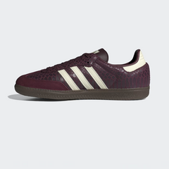 Women's Samba OG Shoes Maroon / Cream White / Gold Metallic