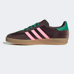 Adidas Women’s Gazelle Indoor – Dark Brown / Glow Pink | JI2714