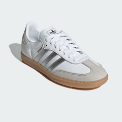 Adidas Women’s Samba OG – Cloud White / Silver Metallic | JI2725