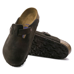 Birkenstock Boston Soft Footbed Sandals - Mocha Suede