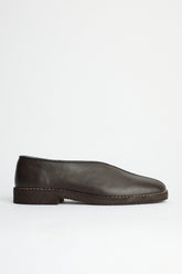 Lemaire Piped Crepe Slippers Dark Brown