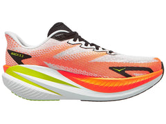 Hoka | Mach X3 | Men's | White/Neon Tangerine