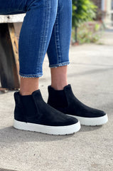 Warren Suede Chelsea Sneaker - Black