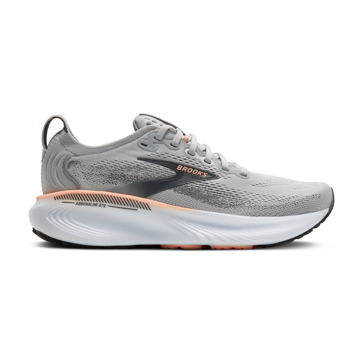 Brooks | Adrenaline GTS 25 | Women's | Grey/Blackened Pearl/Coral