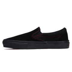 Vans Skate Slip-On Shoes - Black/Black/Red