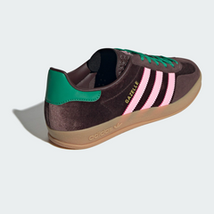 Adidas Women’s Gazelle Indoor – Dark Brown / Glow Pink | JI2714