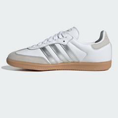 Adidas Women’s Samba OG – Cloud White / Silver Metallic | JI2725