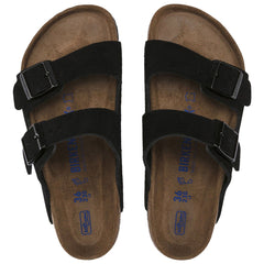 Birkenstock Arizona Soft Footbed Sandals - Black Suede
