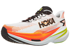 Hoka | Mach X3 | Men's | White/Neon Tangerine