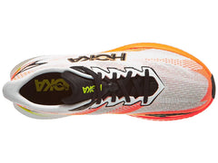 Hoka | Mach X3 | Men's | White/Neon Tangerine