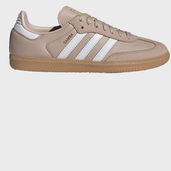 Samba OG Shoe Women's  Wonder Taupe / Cloud White / Gold Metallic